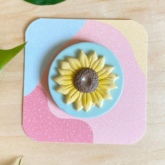 SUNFLOWER - clay magnet