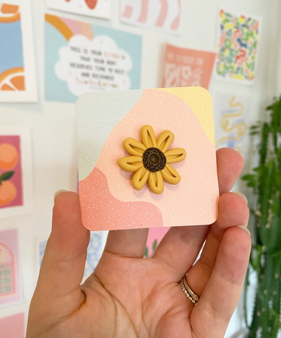 SUNFLOWER - clay magnet