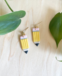 PENCIL - clay earrings