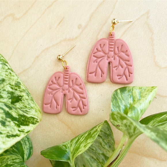 LUNG - clay earrings